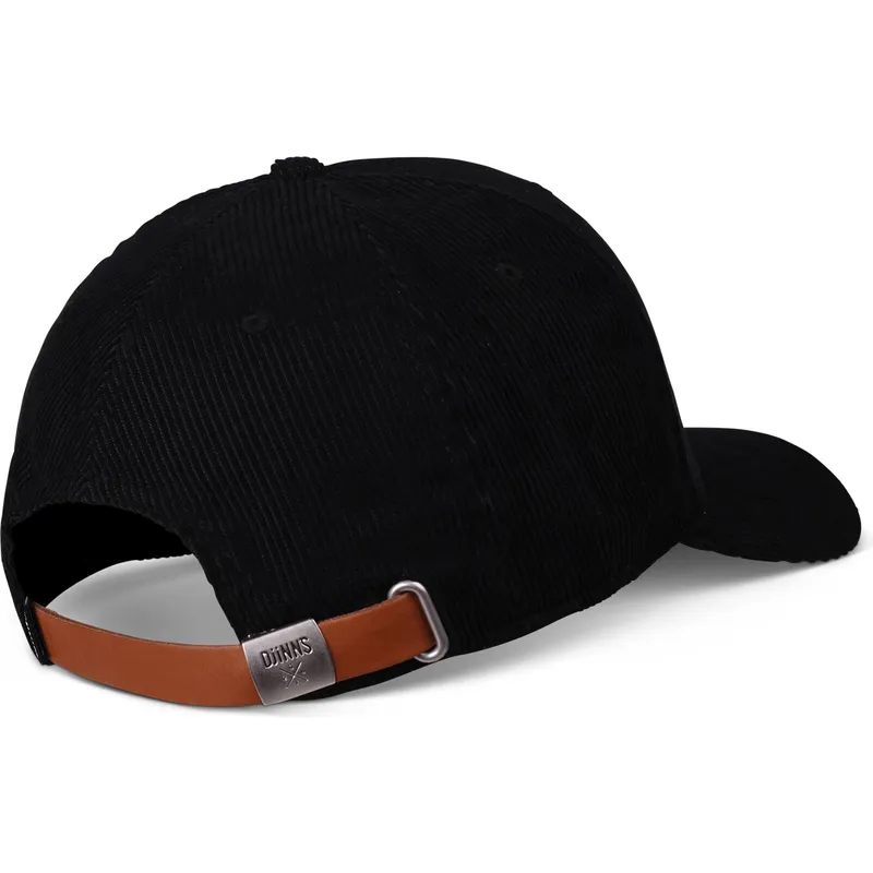 cappellino-curvo-nero-regolabile-truefit-corduroy-di-djinns