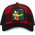 cappellino-trucker-rosso-e-nero-daffy-duck-loo10-lum-looney-tunes-di-capslab