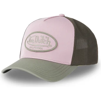 Cappello curvo multicolore snapback rosa KAPI di Von Dutch