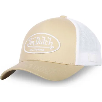 Cappello trucker beige e bianco regolabile LOF B14 di Von Dutch