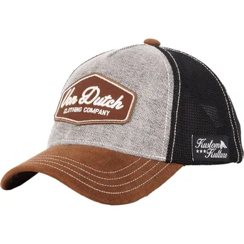 Cappellino trucker grigio, nero e marrone LEA01 di Von Dutch