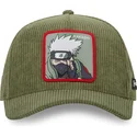 cappellino-verde-snapback-con-visiera-curva-kakashi-hatake-ns3-cor-naruto-di-capslab
