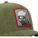 cappellino-verde-snapback-con-visiera-curva-kakashi-hatake-ns3-cor-naruto-di-capslab