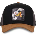 cappellino-curvo-nero-e-marrone-snapback-bugs-bunny-e-daffy-duck-loo10-bad-looney-tunes-di-capslab