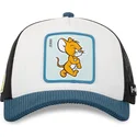 cappellino-trucker-bianco-nero-e-blu-jerry-taj5-tj3-looney-tunes-di-capslab