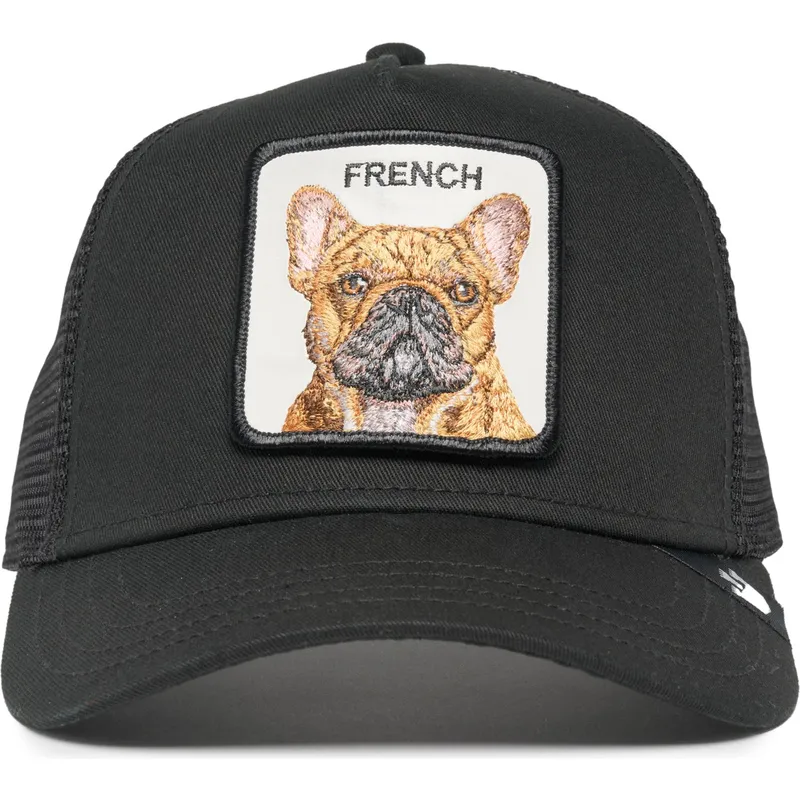 cappellino-trucker-nero-cane-bulldog-francese-the-french-frenchie-the-farm-di-goorin-bros