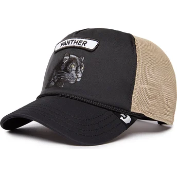 cappellino-trucker-nero-e-beige-pantera-gb2-black-panther-the-rocker-the-farm-di-goorin-bros