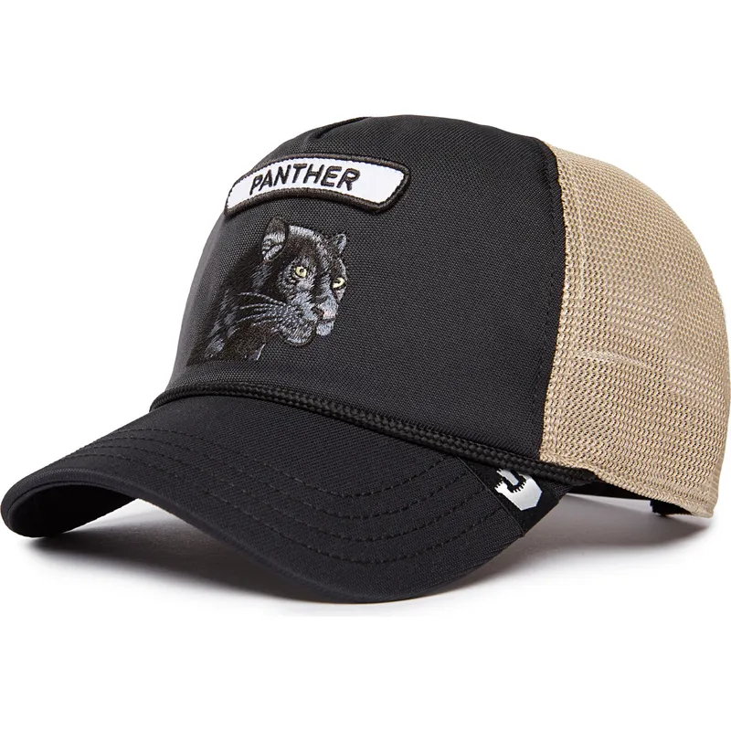 cappellino-trucker-nero-e-beige-pantera-gb2-black-panther-the-rocker-the-farm-di-goorin-bros