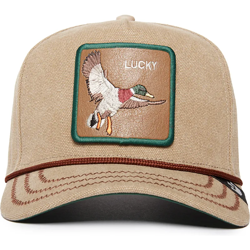 cappellino-visiera-curva-beige-snapback-papera-lucky-duck-canvas-the-farm-di-goorin-bros