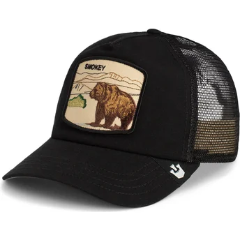cappellino-trucker-nero-orso-smokey-camp-crasher-park-range-the-farm-di-goorin-bros