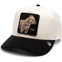 cappello-trucker-beige-e-nero-con-pitbull-flex-the-suede-pitbull-the-farm-di-goorin-bros