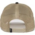 gorra-trucker-beige-e-nera-perezoso-the-faded-sloth-eco-brutalism-the-farm-di-goorin-bros