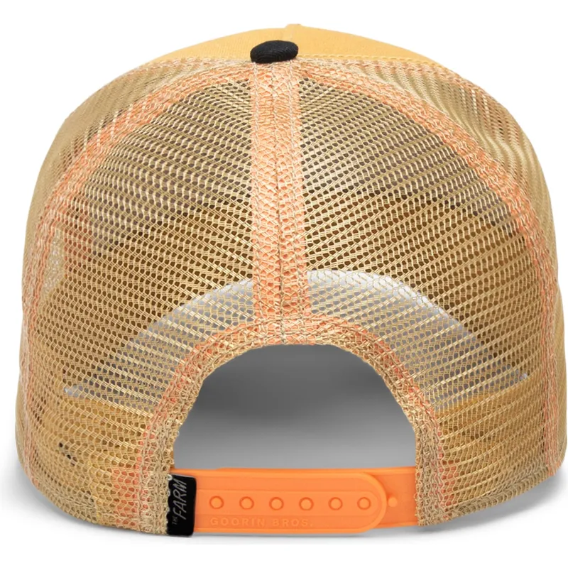 cappellino-trucker-giallo-e-nero-bue-the-dead-skull-eco-brutalism-the-farm-di-goorin-bros