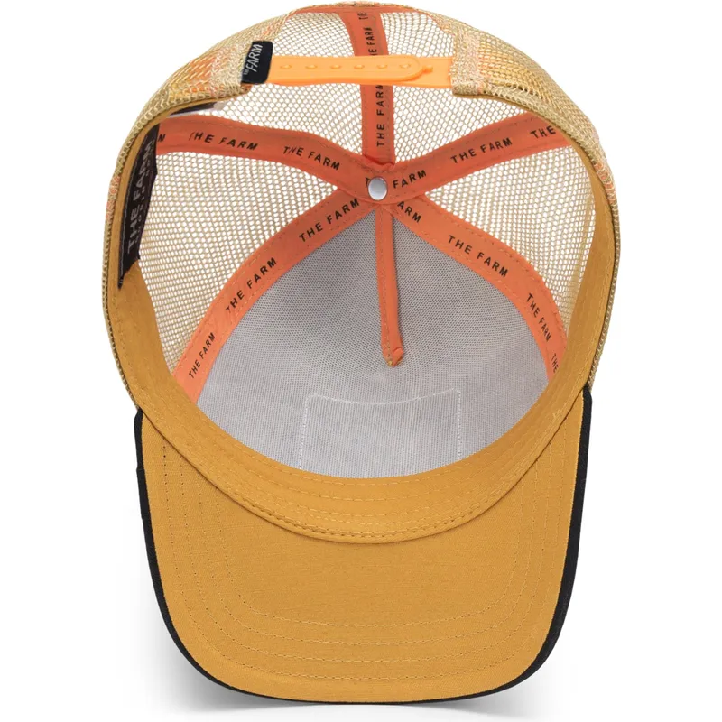 cappellino-trucker-giallo-e-nero-bue-the-dead-skull-eco-brutalism-the-farm-di-goorin-bros