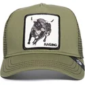 cappellino-trucker-verde-toro-raging-road-rage-truckin-the-farm-di-goorin-bros