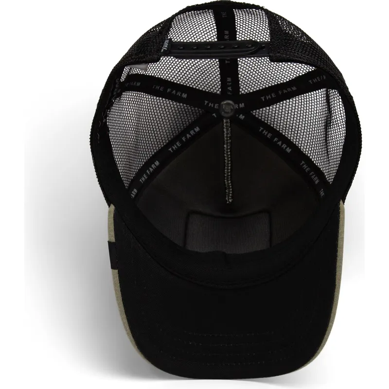 cappellino-trucker-verde-e-nero-per-bambino-denti-a-sciabola-fierce-cat-teefs-extinct-the-farm-di-goorin-bros