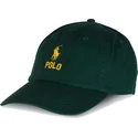 cappello-verde-con-visiera-curva-regolabile-con-logo-giallo-classic-sport-di-polo-ralph-lauren