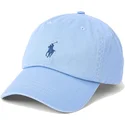 cappellino-curvo-azzurro-regolabile-con-logo-blu-in-cotone-chino-classic-sport-di-polo-ralph-lauren