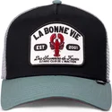cappellino-trucker-nero-grigio-e-verde-la-bonne-vie-hft-di-djinns
