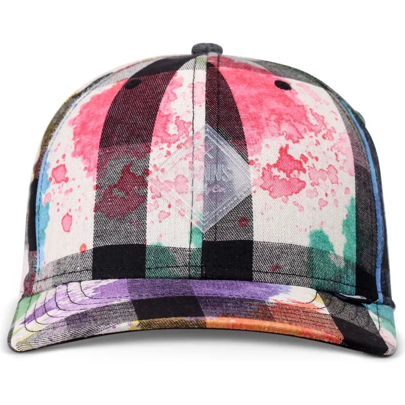 cappellino-curvo-multicolore-snapback-truefit-dirty-check-di-djinns cappellino-curvo-multicolore-snapback-truefit-dirty-check-di-djinns
