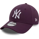 cappellino-curvo-viola-regolabile-9forty-league-essential-dei-new-york-yankees-mlb-di-new-era