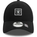 cappellino-curvo-nero-regolabile-9forty-metallic-patch-dei-las-vegas-raiders-nfl-di-new-era