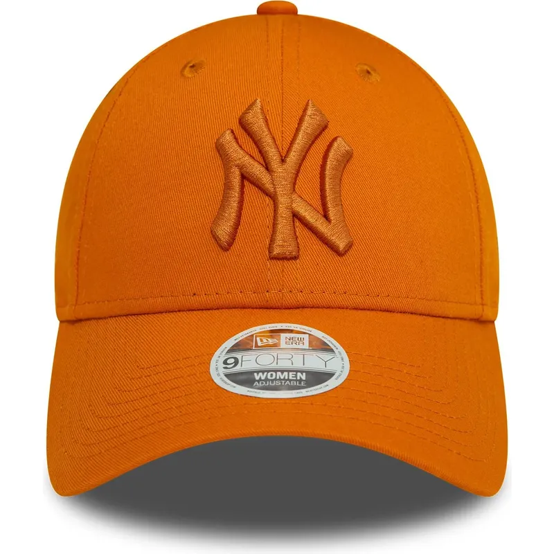 cappelli-curva-arancia-cinghia-regolabile-9forty-league-essential-dei-new-york-yankees-mlb-di-new-era