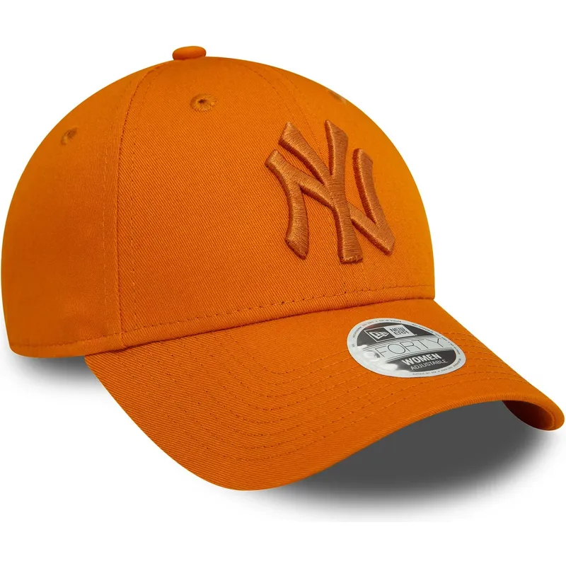 cappelli-curva-arancia-cinghia-regolabile-9forty-league-essential-dei-new-york-yankees-mlb-di-new-era