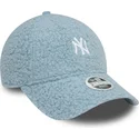 cappellino-curvo-azzurro-chiaro-regolabile-da-donna-9forty-borg-dei-new-york-yankees-mlb-di-new-era