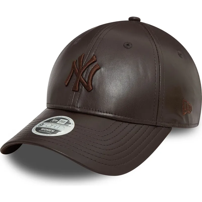 cappelli-curva-marrone-cinghia-regolabile-9forty-midi-pu-dei-new-york-yankees-mlb-di-new-era