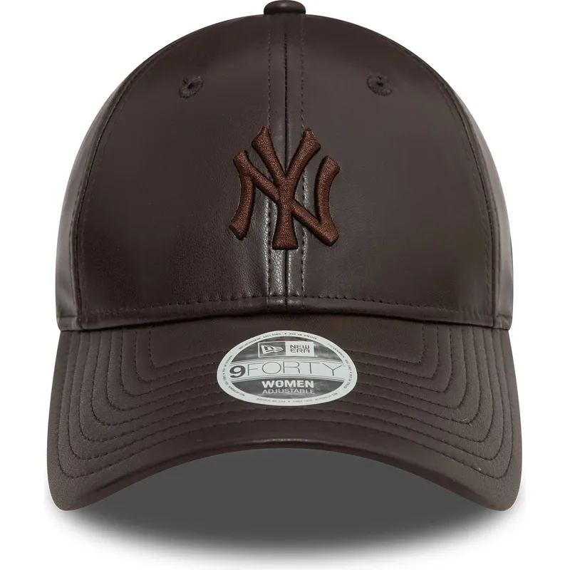 cappelli-curva-marrone-cinghia-regolabile-9forty-midi-pu-dei-new-york-yankees-mlb-di-new-era