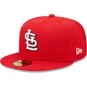 cappello-piatto-rosso-aderente-59fifty-ac-perf-dei-st-louis-cardinals-mlb-di-new-era
