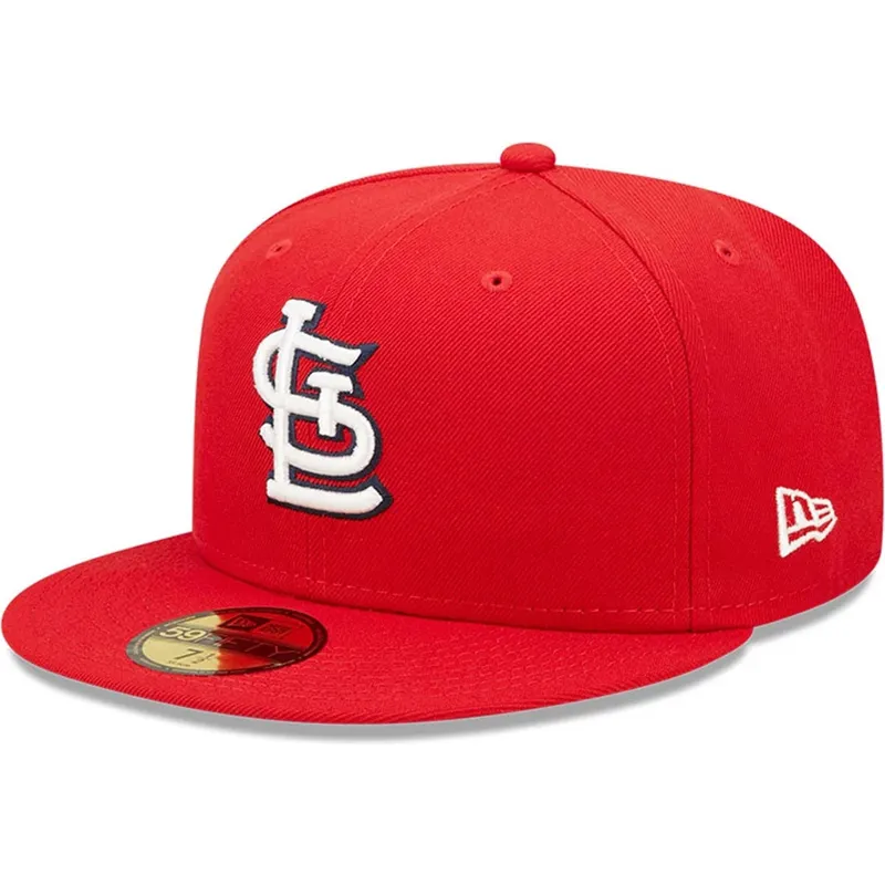 cappello-piatto-rosso-regolabile-59fifty-ac-perf-dei-st-louis-cardinals-mlb-di-new-era
