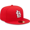 cappello-piatto-rosso-regolabile-59fifty-ac-perf-dei-st-louis-cardinals-mlb-di-new-era