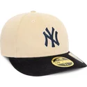 cappello-curvo-beige-e-blu-navy-regolabile-59fifty-low-profile-cord-dei-new-york-yankees-mlb-di-new-era