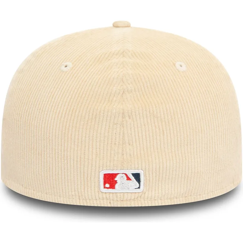 cappello-curvo-beige-e-blu-navy-regolabile-59fifty-low-profile-cord-dei-new-york-yankees-mlb-di-new-era