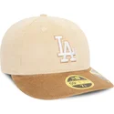 cappellino-curvo-beige-e-marrone-regolabile-59fifty-low-profile-cord-dei-los-angeles-dodgers-mlb-di-new-era
