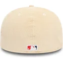 cappellino-curvo-beige-e-marrone-chiuso-59fifty-low-profile-cord-dei-los-angeles-dodgers-mlb-di-new-era