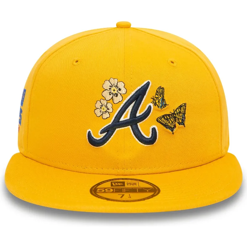 cappelli-piatta-giallo-regolato-59fifty-icon-dei-atlanta-braves-mlb-di-new-era