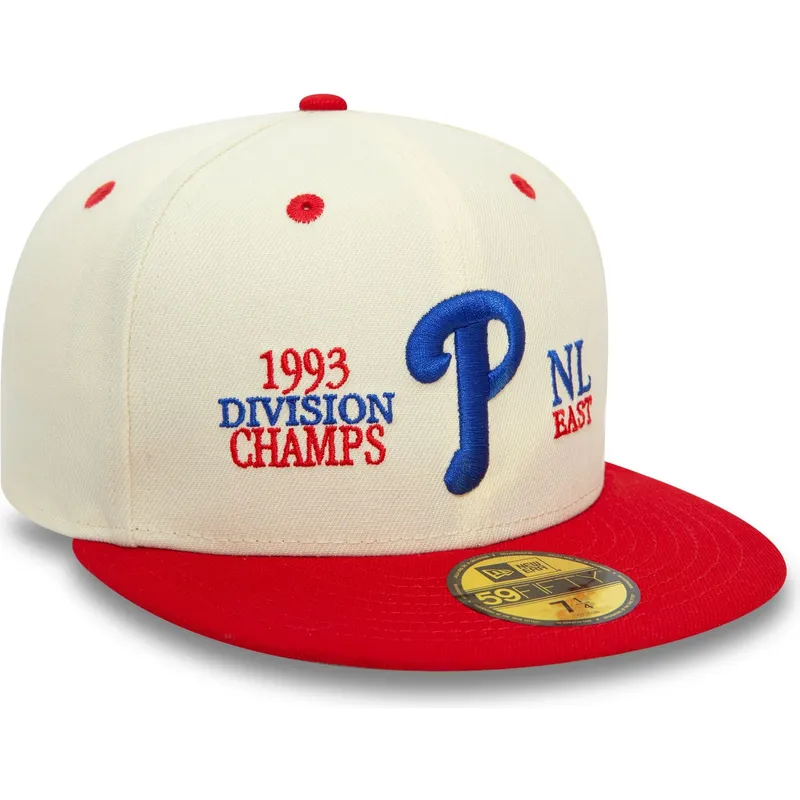 cappellino-piatto-beige-e-rosso-chiuso-59fifty-93-division-dei-philadelphia-phillies-mlb-di-new-era