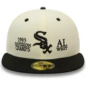 cappello-piatto-beige-e-nero-chiuso-59fifty-93-division-di-chicago-white-sox-mlb-di-new-era
