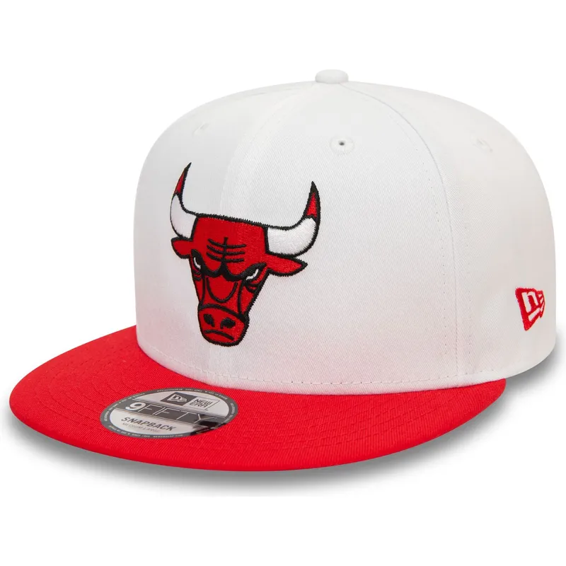 cappelli-piatta-rosso-snapback-9fifty-white-crown-patch-dei-chicago-bulls-nba-di-new-era