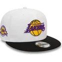 cappelli-piatta-nero-snapback-9fifty-white-crown-patch-dei-los-angeles-lakers-nba-di-new-era