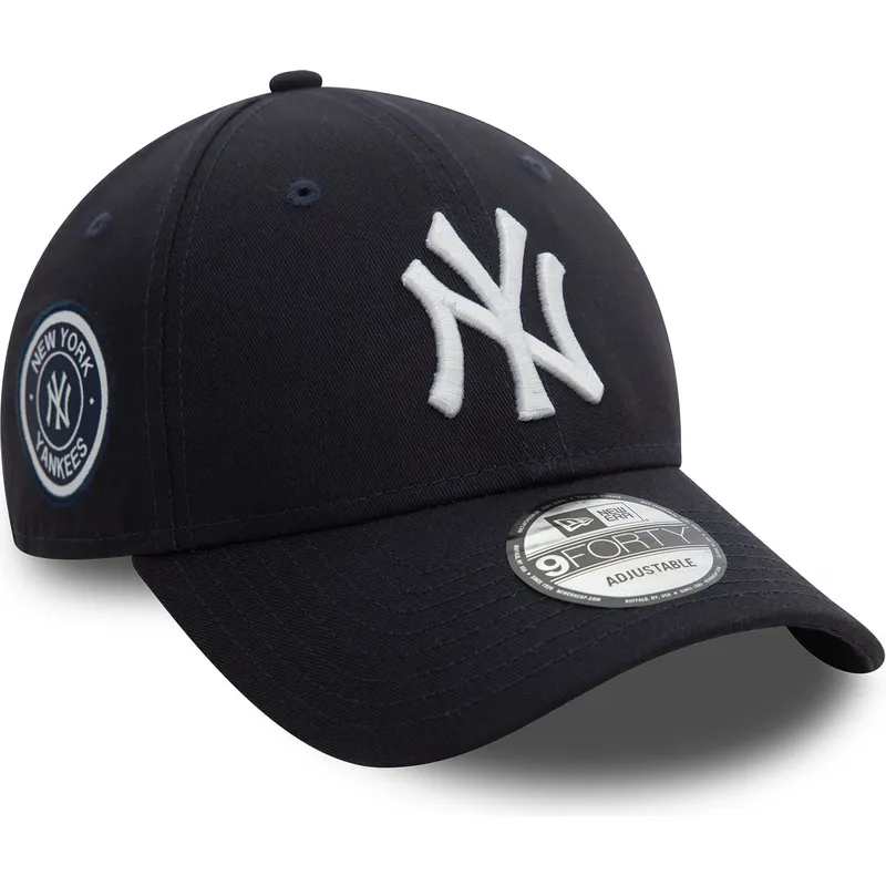 cappellino-visiera-curva-blu-marino-regolabile-9forty-side-patch-di-new-york-yankees-mlb-di-new-era