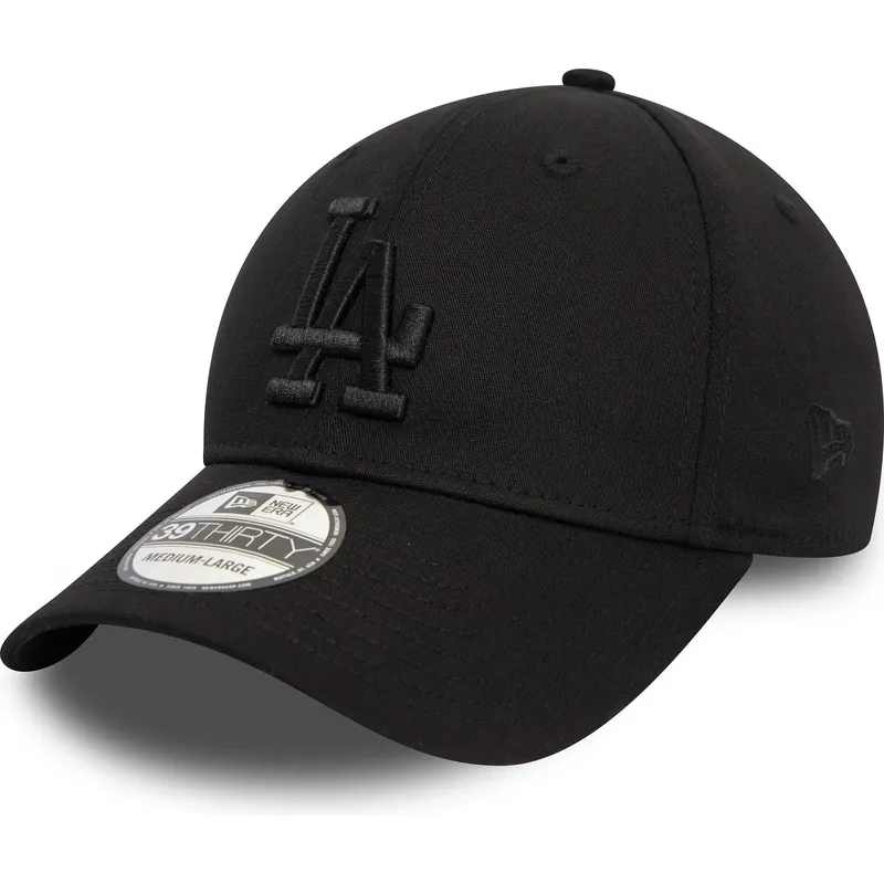 cappellino-curvo-nero-regolabile-con-logo-nero-39thirty-monochrome-dei-los-angeles-dodgers-mlb-di-new-era