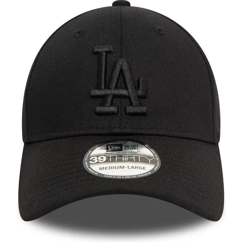 cappellino-curvo-nero-regolabile-con-logo-nero-39thirty-monochrome-dei-los-angeles-dodgers-mlb-di-new-era