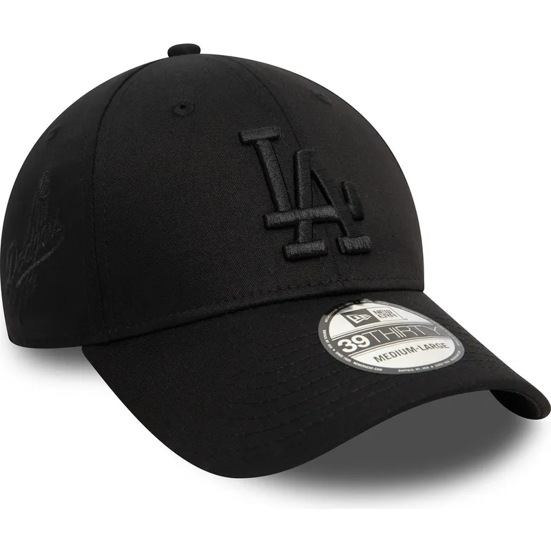 cappellino-curvo-nero-regolabile-con-logo-nero-39thirty-monochrome-dei-los-angeles-dodgers-mlb-di-new-era