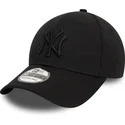 cappello-curvo-nero-regolabile-con-logo-nero-39thirty-monochrome-dei-new-york-yankees-mlb-di-new-era