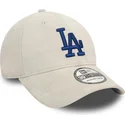 cappellino-curvo-beige-regolabile-con-logo-blu-39thirty-in-finta-pelle-scamosciata-dei-los-angeles-dodgers-mlb-di-new-era