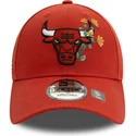 cappellino-curvo-arancione-regolabile-9forty-flower-icon-dei-chicago-bulls-nba-di-new-era